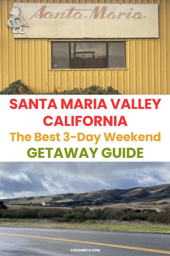 Santa Maria Valley, California: The Best 3-Day Weekend Getaway
Guide features the historic culture, delicious restaurants and things to do in the area in this Pinterest pin graphic featuring a landscape photo of rolling hills along a roadside, photo © Kate Dana