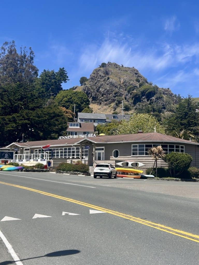 A view of Jenner By the Sea lodge in Jenner, California, photo ©Kate Dana